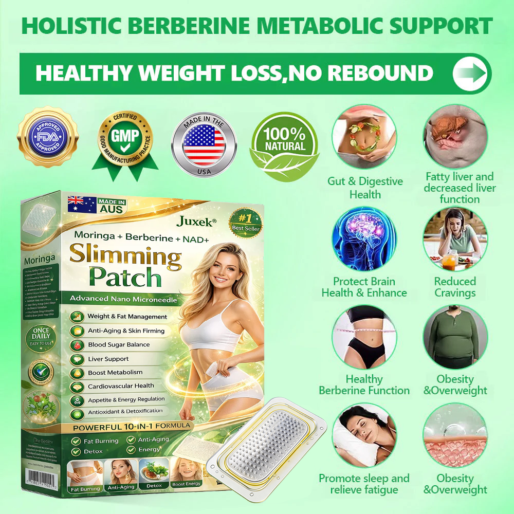 Glowylo® Berberine Slimming Microneedle Patch | 10-in-1 Weight Management Support